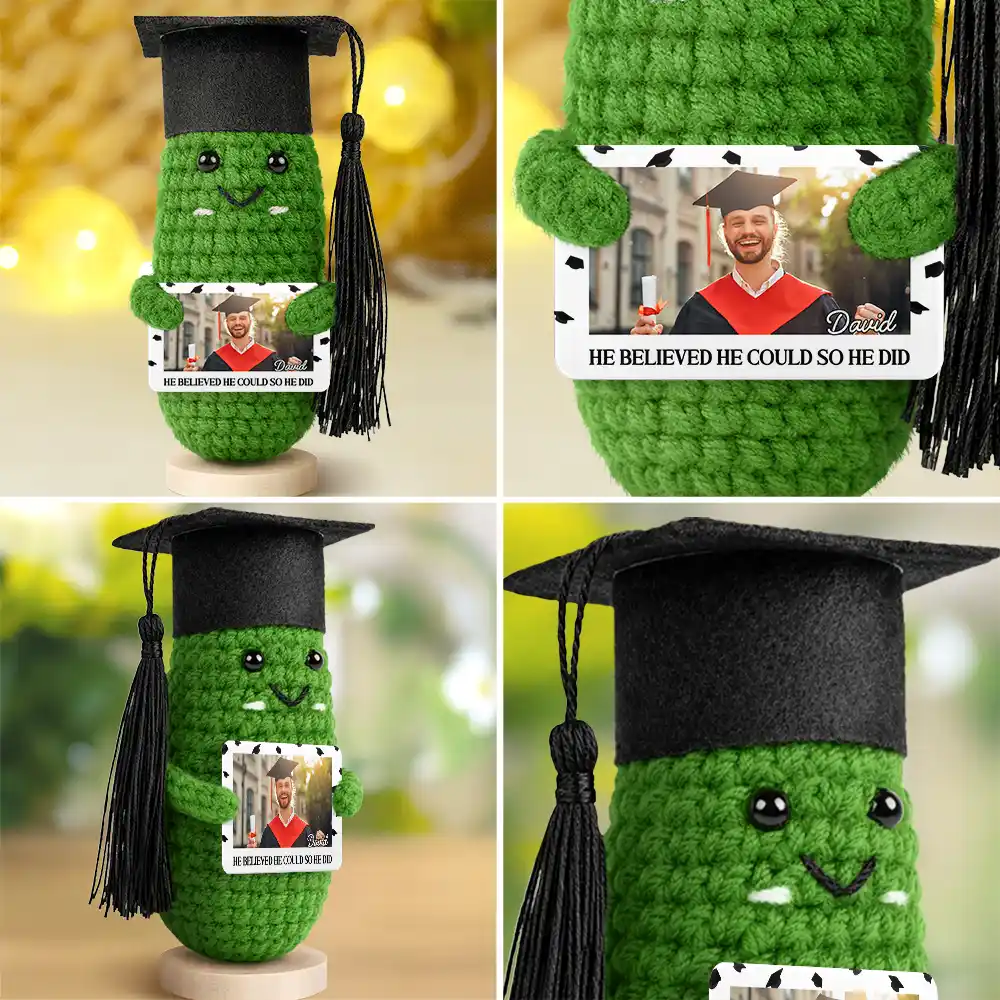 Custom Photo The Tassel Was Worth The Hassle - Personalized Doll Crochet With Custom Card - Image 3