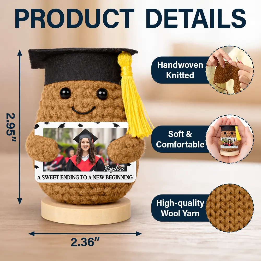 Custom Photo The Tassel Was Worth The Hassle - Personalized Doll Crochet With Custom Card - Image 4