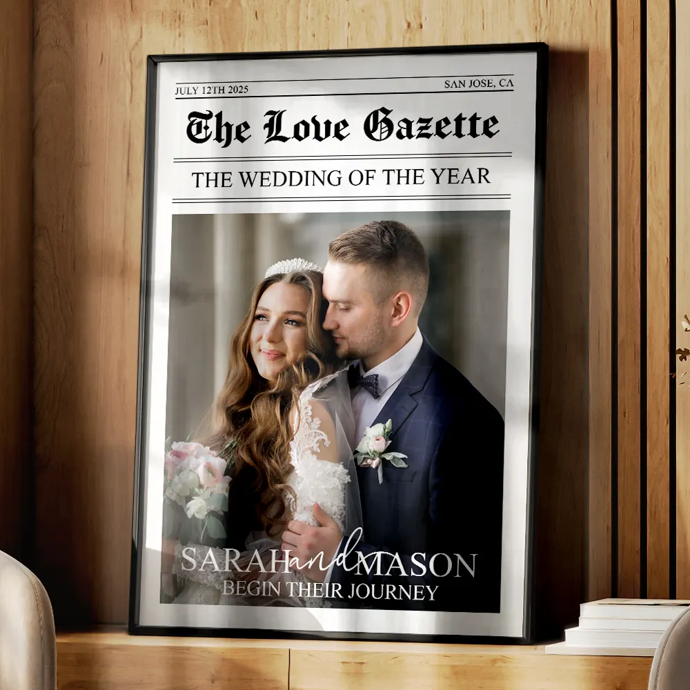 Custom Photo The Wedding Of The Year Newlywed Couples - Personalized Poster - Image 4