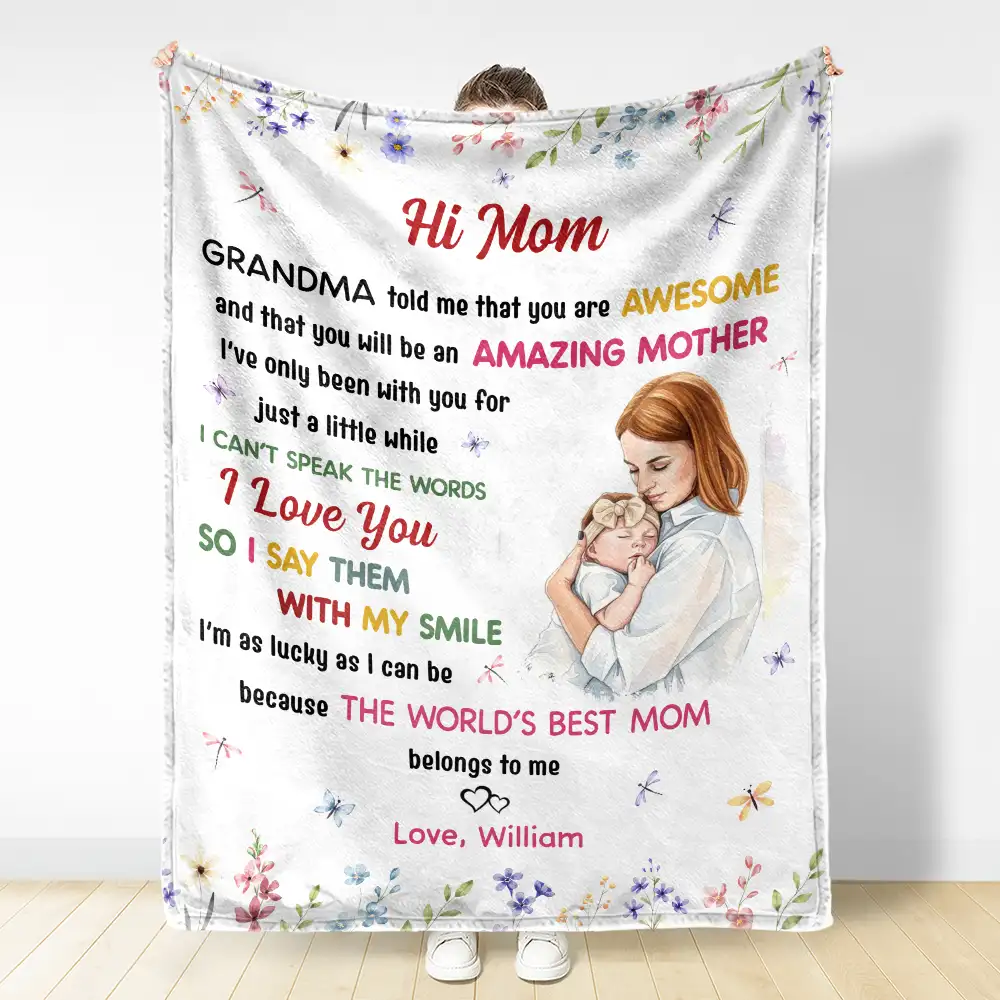 Custom Photo The World's Best Mommy Belongs To Me - Personalized Fleece Blanket, Sherpa Blanket - Image 4