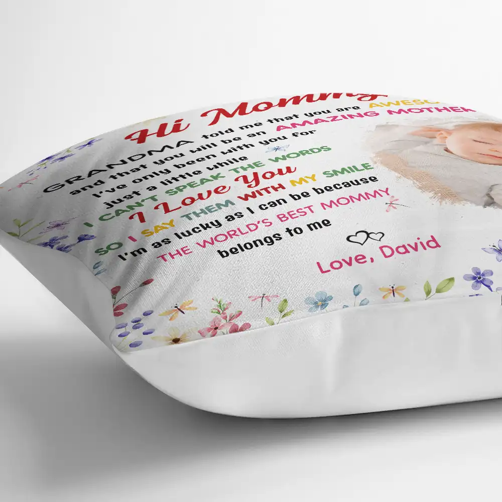 Custom Photo The World's Best Mommy Belongs To Me - Personalized Pillow - Image 4