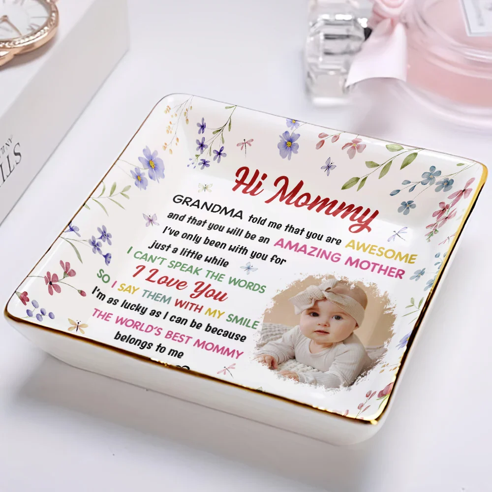 Custom Photo The World's Best Mommy Belongs To Me - Personalized Ring Dish - Image 3