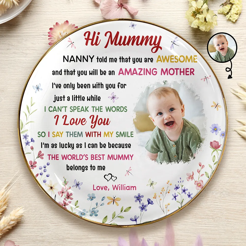 Custom Photo The World's Best Mommy Belongs To Me - Personalized Ring Dish - Image 4