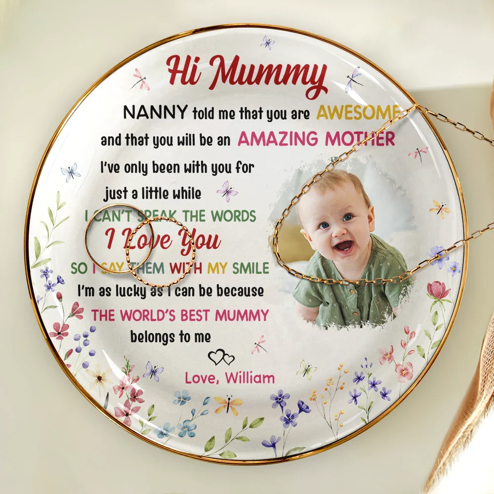 Custom Photo The World's Best Mommy Belongs To Me - Personalized Ring Dish - Image 6