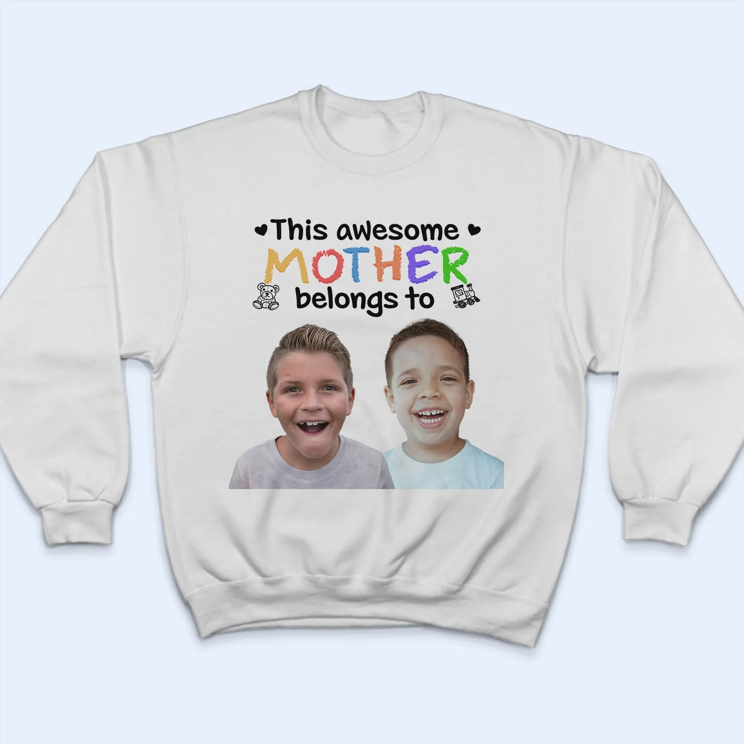 Custom Photo This Awesome Mommy Daddy Belongs To - Birthday, Loving Gift For Mother, Father, Grandma, Grandpa - Personalized T Shirt - Image 6