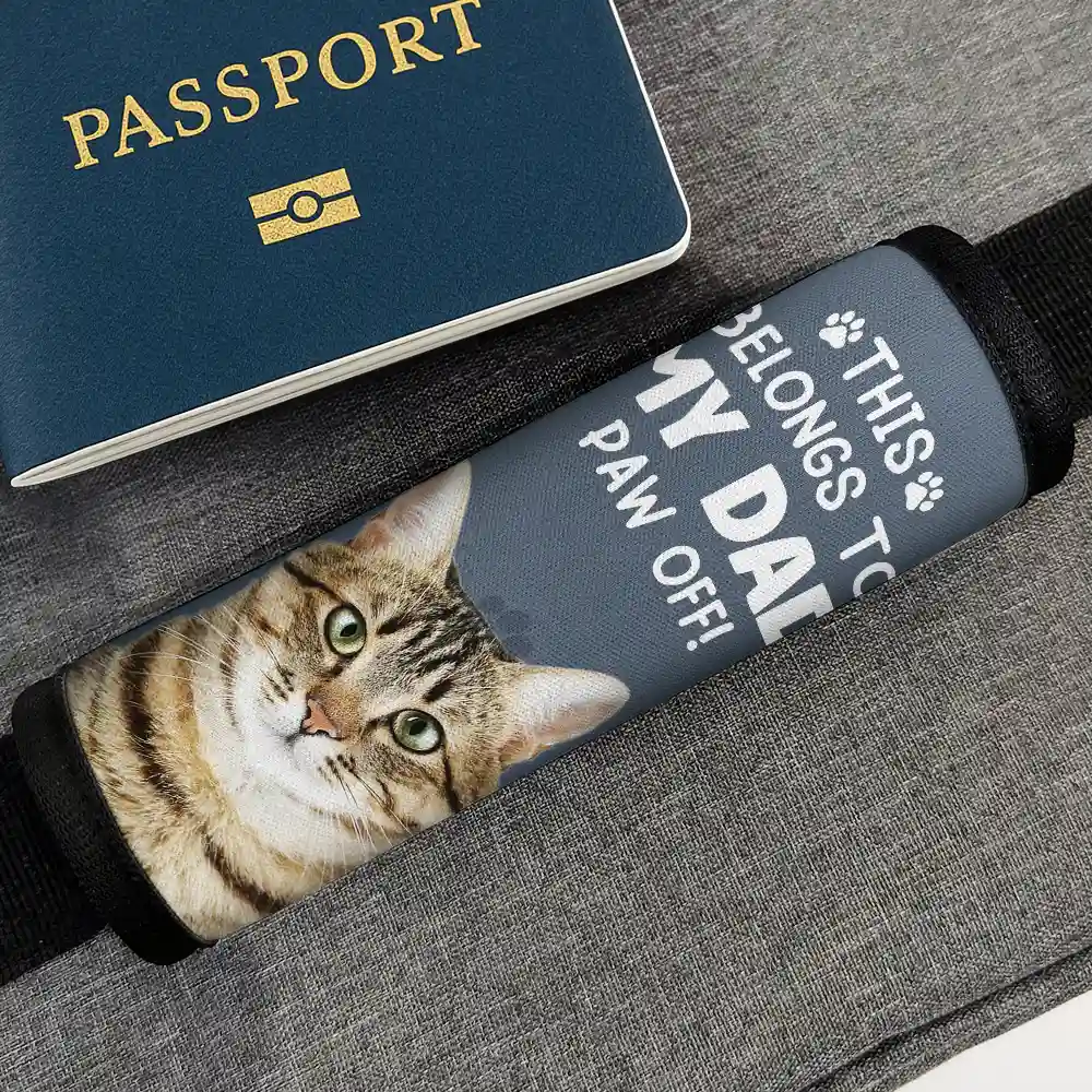 Custom Photo This Belongs To My Mom - Personalized Luggage Handle Wrap - Image 5