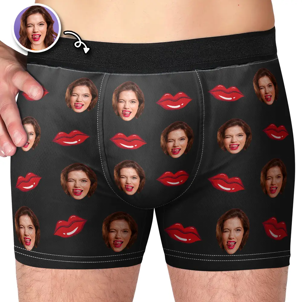Custom Photo This Belongs To - Personalized Men's Boxer Briefs - Image 4