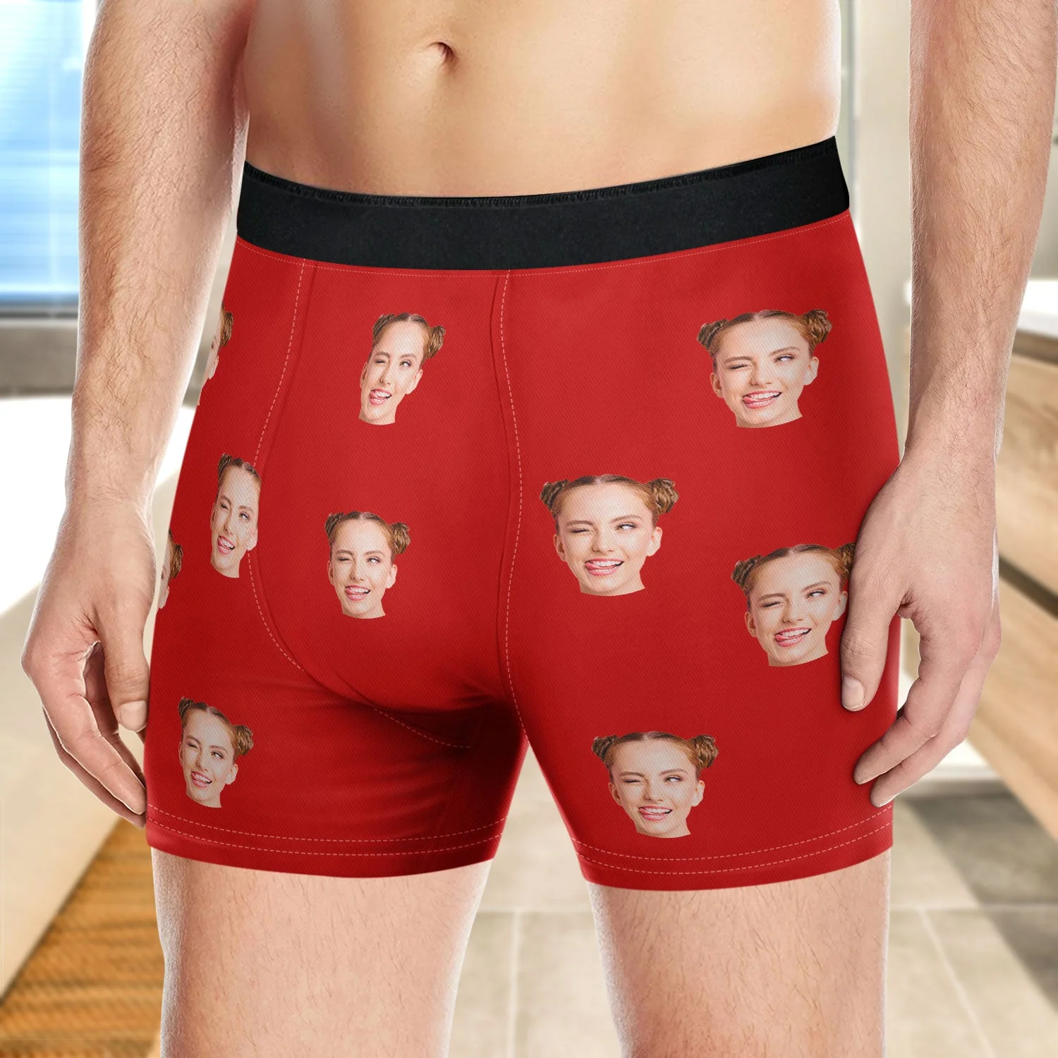Custom Photo This Belongs To Wife - Funny Gift For Husband, Boyfriend - Personalized Men's Boxer Briefs - Image 4