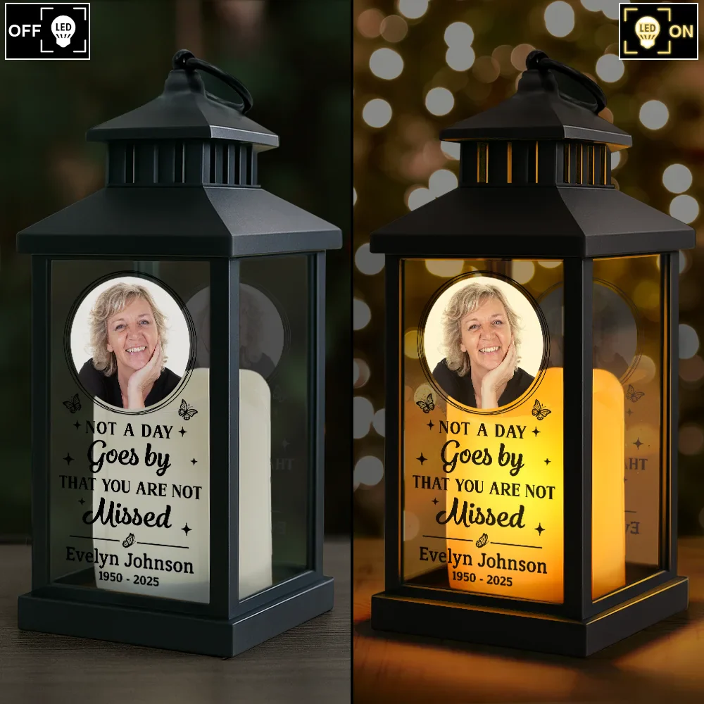 Custom Photo This Candle Burns In Loving Memory - Personalized LED Candle Lantern - Image 5