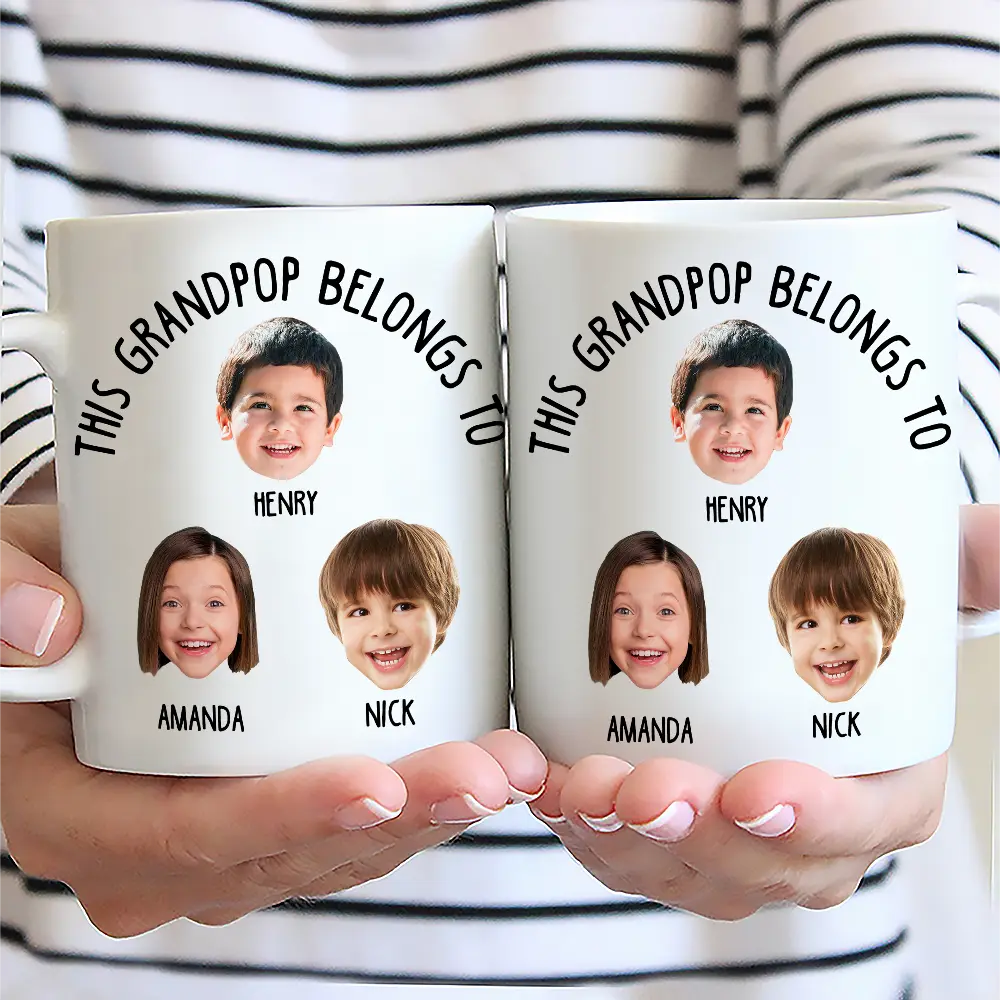 Custom Photo This Grandpa Belongs To - Personalized Mug - Image 3