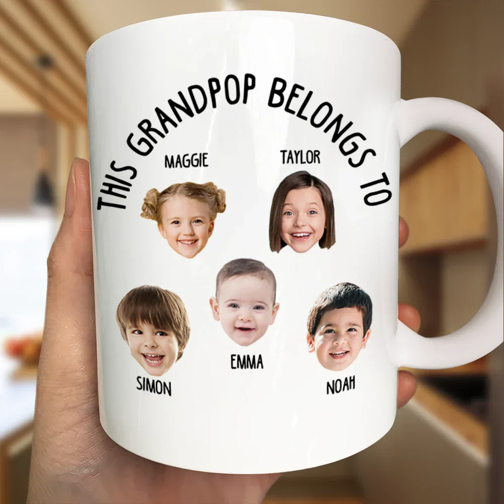 Custom Photo This Grandpa Belongs To - Personalized Mug - Image 4