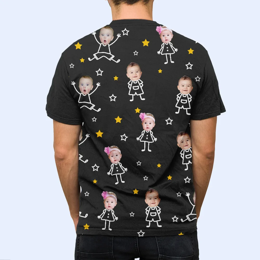 Custom Photo This Grandpa Grandma Dad Mom Belongs To Kids Pet - Personalized Full Print T Shirt - Image 8