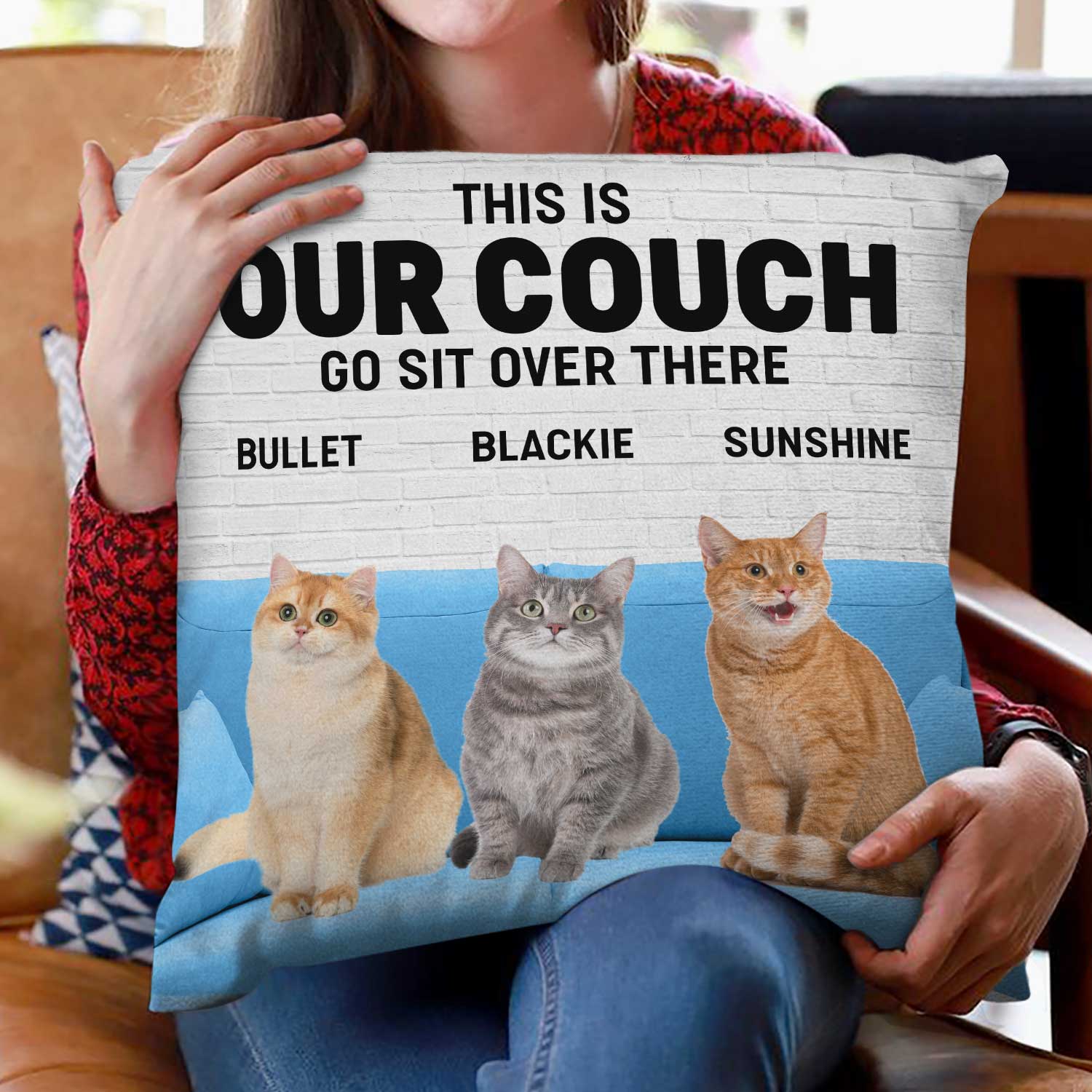 Custom Photo This Is My Couch - Gift For Pet Lovers, Dog Lovers, Cat Lovers - Personalized Pillow - Image 3
