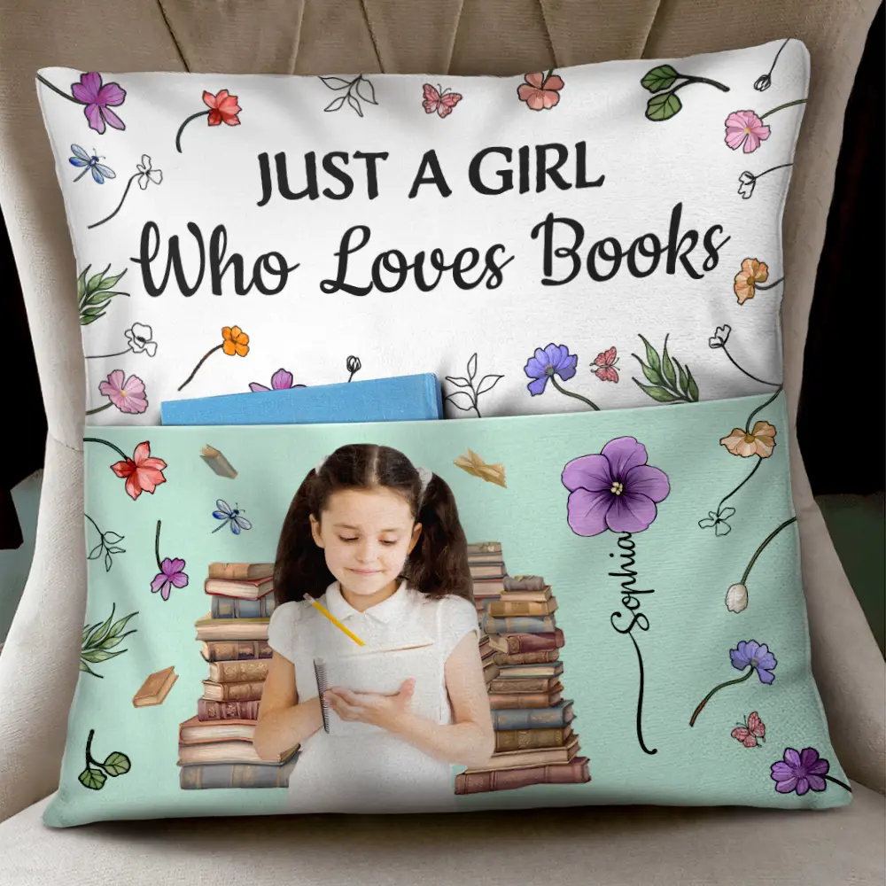 Custom Photo This Is My Reading Pillow - Personalized Pocket Pillow - Image 4