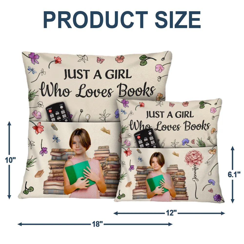Custom Photo This Is My Reading Pillow - Personalized Pocket Pillow - Image 6