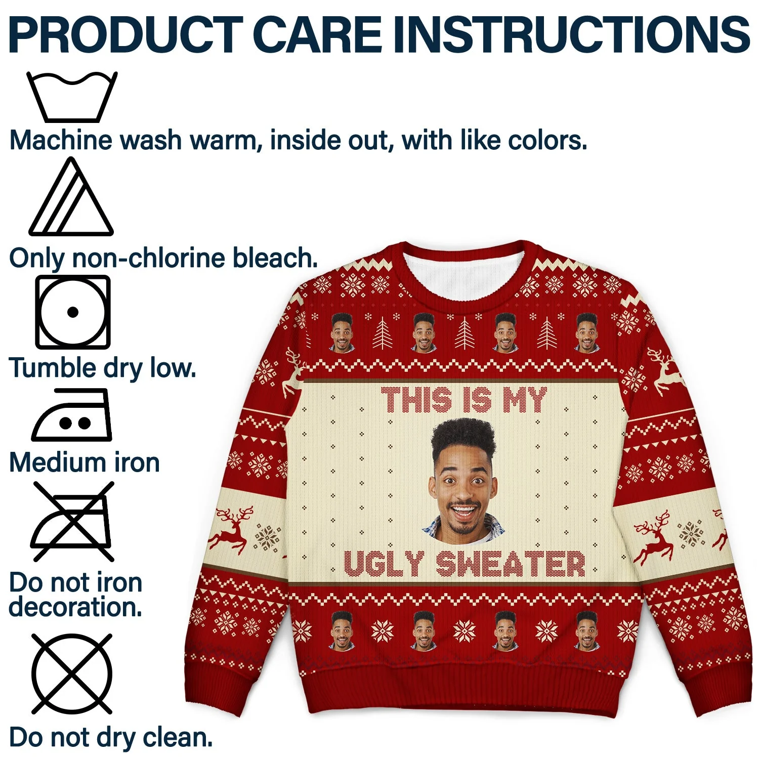 Custom Photo This Is My Ugly Sweater - Christmas, Gift For Yourself - Personalized Unisex Ugly Sweater - Image 8