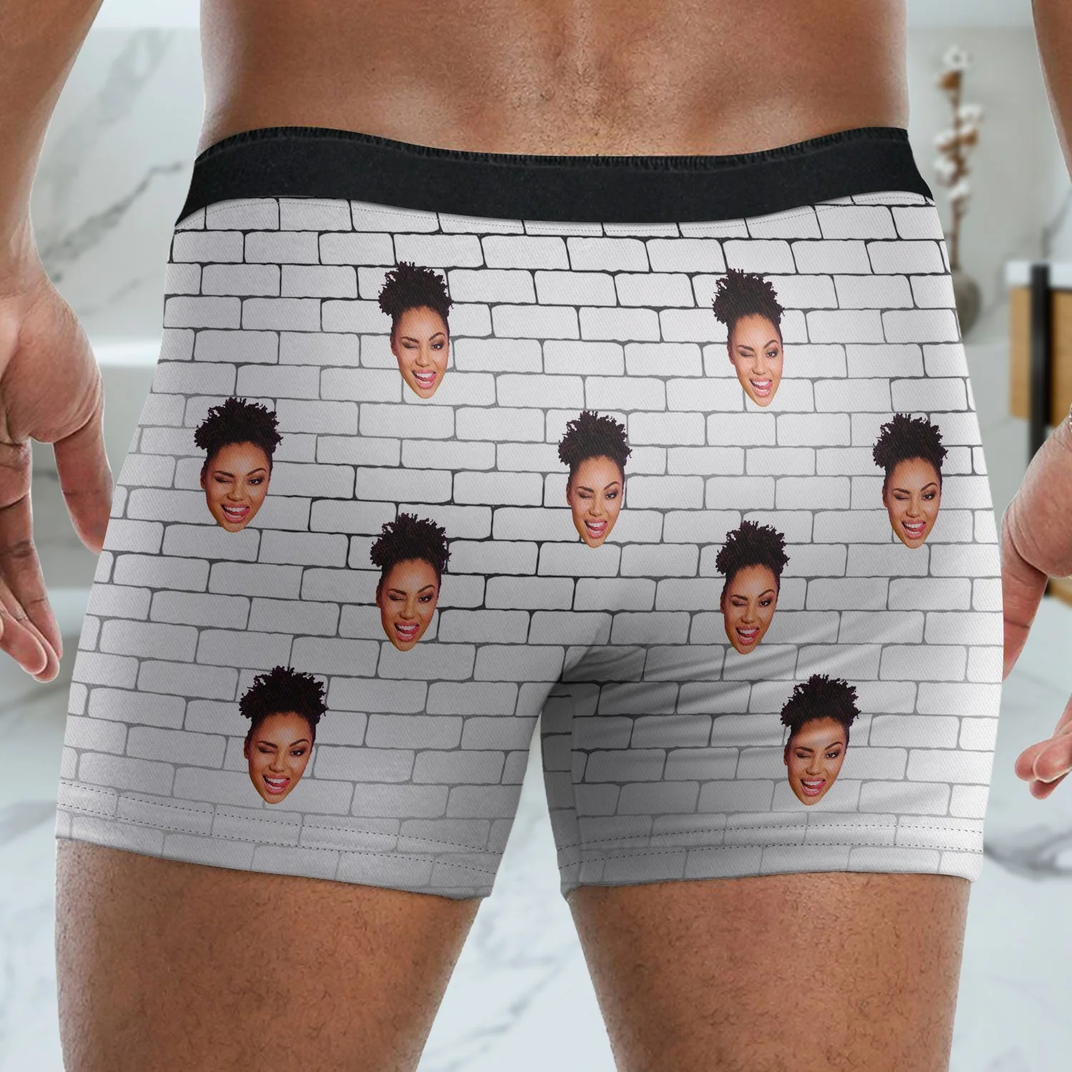 Custom Photo This Property Is Protected By A Crazy Wife - Funny Gift For Husband, Boyfriend - Personalized Men's Boxer Briefs - Image 5