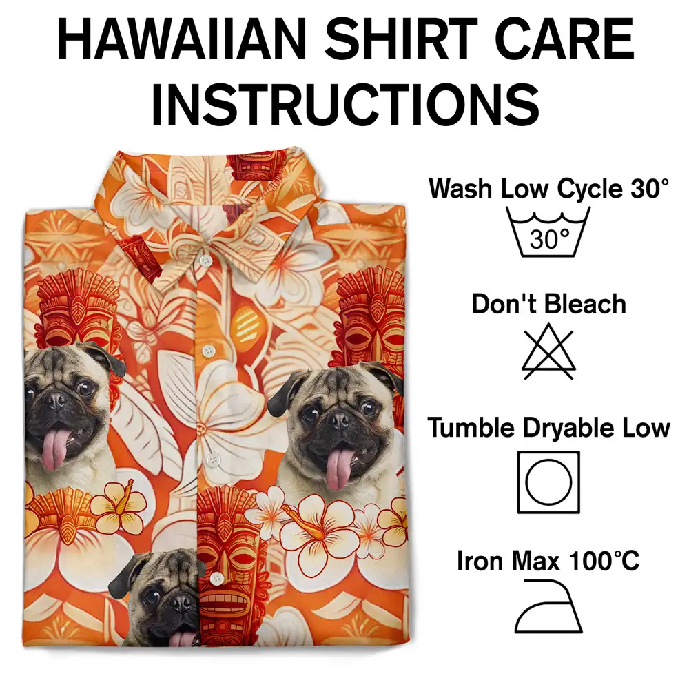 Custom Photo Tiki Flower Summer Beach Vibe - Personalized Hawaiian Shirt - Image 8