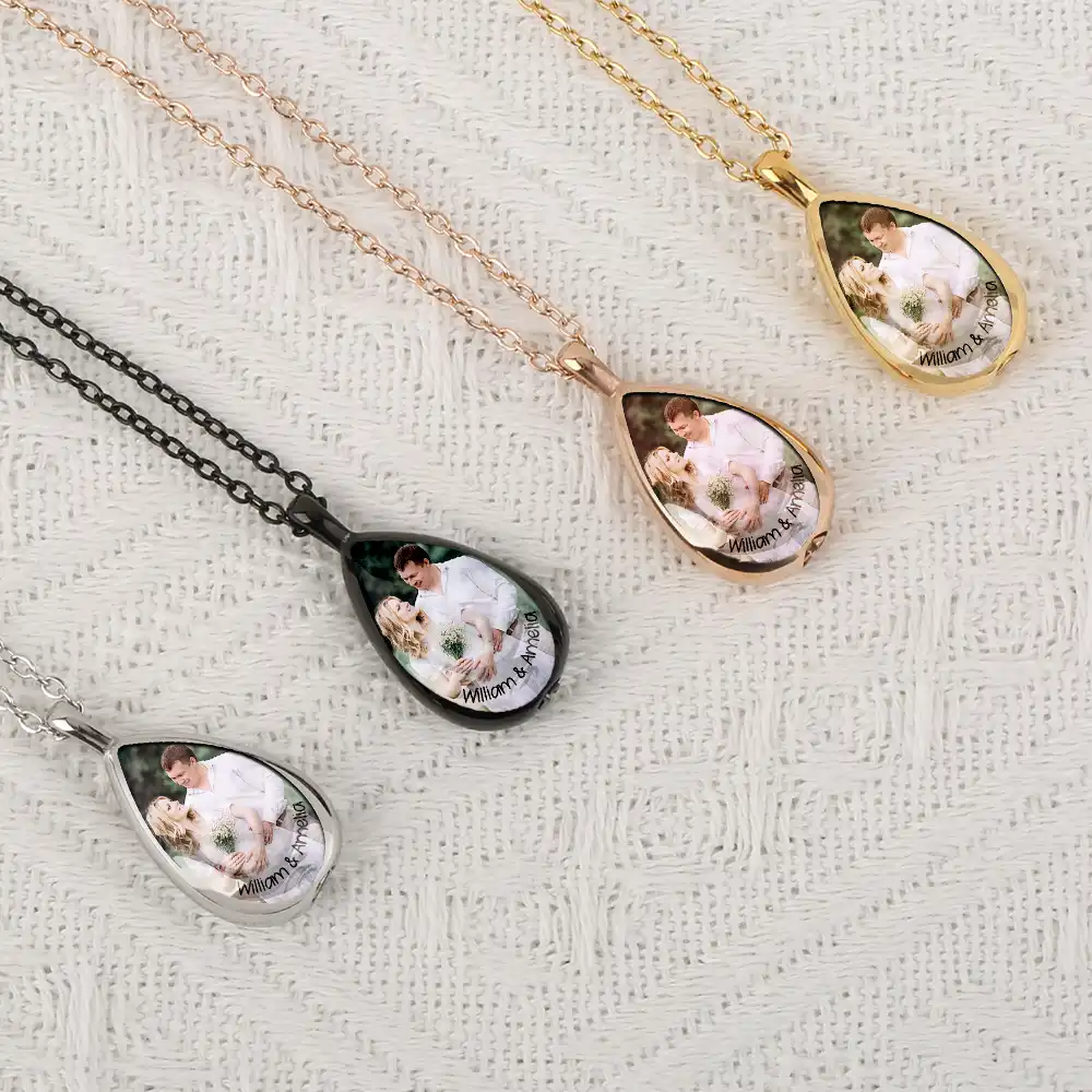 Custom Photo Till Death Do Us Part - Personalized Keepsake Necklace - Image 2