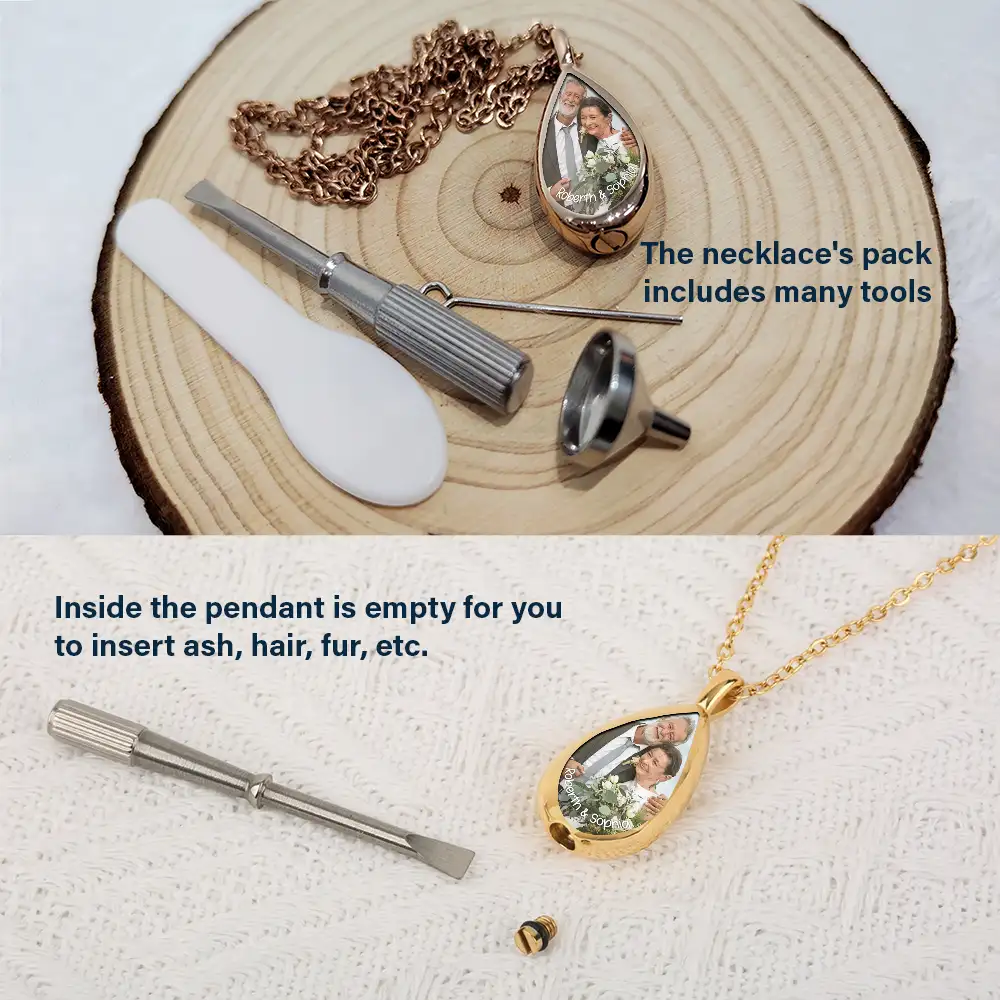 Custom Photo Till Death Do Us Part - Personalized Keepsake Necklace - Image 4
