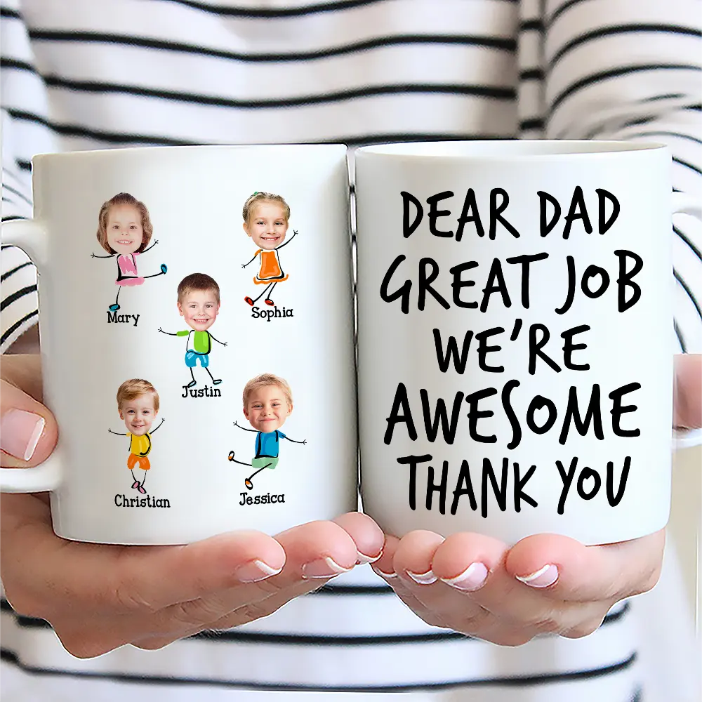 Custom Photo To Dad From The Reasons You Drink Funny - Personalized Mug - Image 3