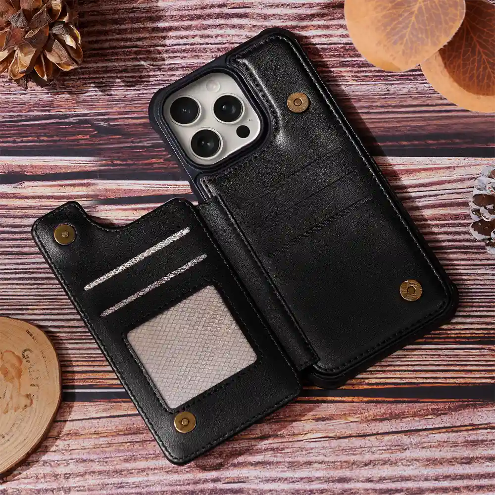 Custom Photo To Daddy Now You Can Carry Me Too - Personalized Leather Flip Wallet Phone Case - Image 6