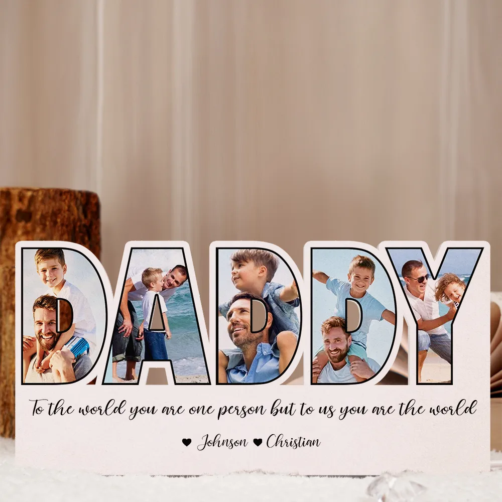 Custom Photo To The World You Are One Person - Personalized Custom Shaped Photo Light Box - Image 5