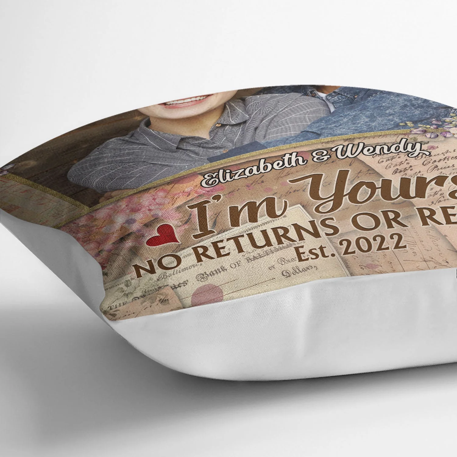Custom Photo Together Since Husband Wife - Couple Gift - Personalized Custom Pillow - Image 3