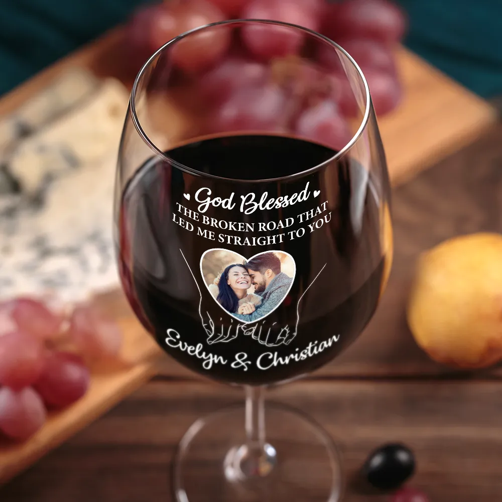 Custom Photo Together Since - Personalized Wine Glass - Image 3