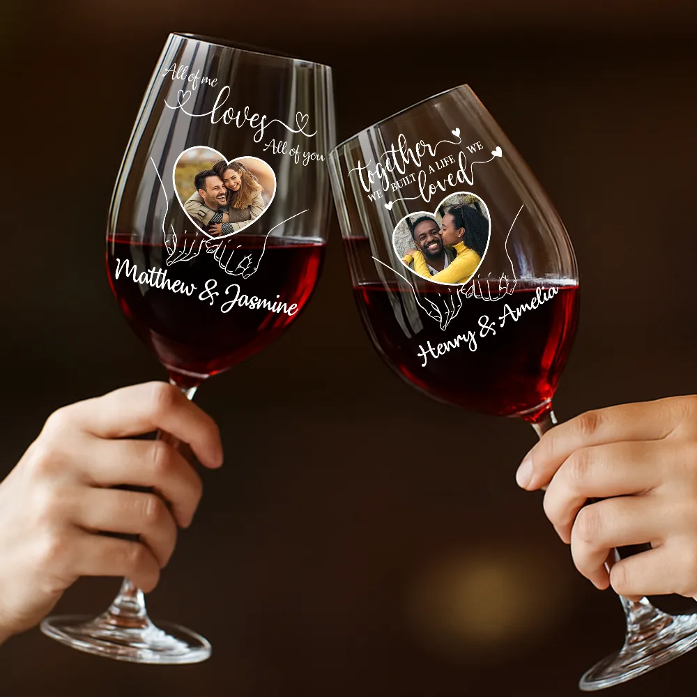 Custom Photo Together Since - Personalized Wine Glass - Image 4