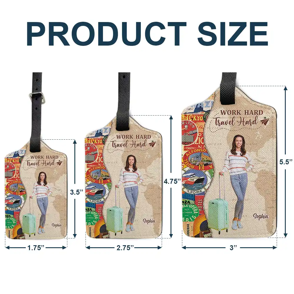 Custom Photo Travel Lover And So The Adventure Begins - Personalized Luggage Tag - Image 6