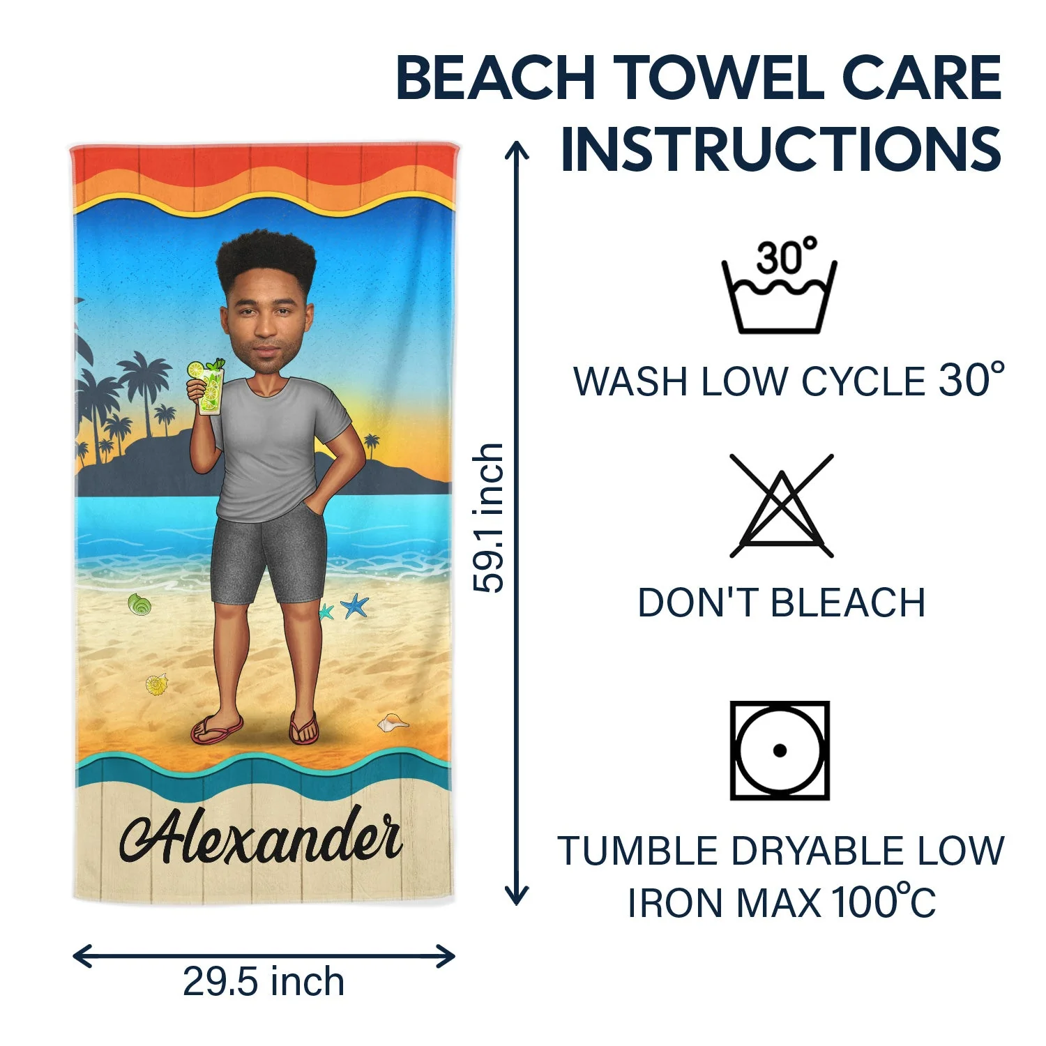 Custom Photo Traveling Beach Poolside Swimming Picnic Vacation - Birthday, Funny Gift For Her, Him, Besties, Family - Personalized Custom Beach Towel - Image 7