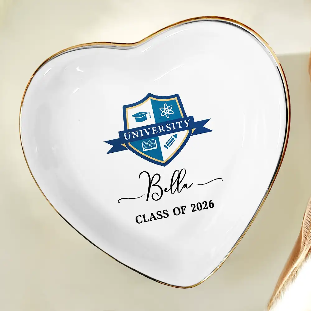 Custom Photo University Logo Graduation - Personalized Ring Dish - Image 6