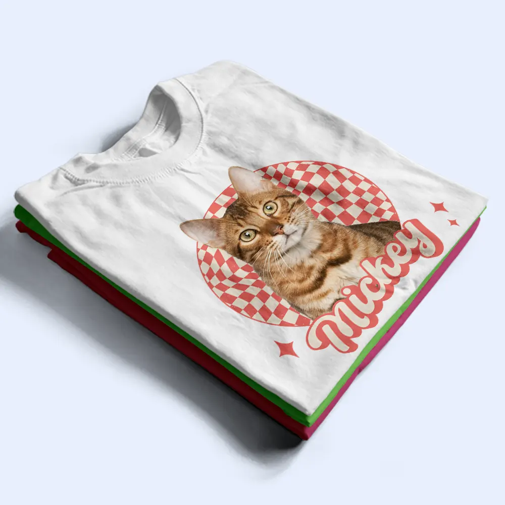Custom Photo Vintage Dog Cat Pet - Personalized T Shirt - Image 3