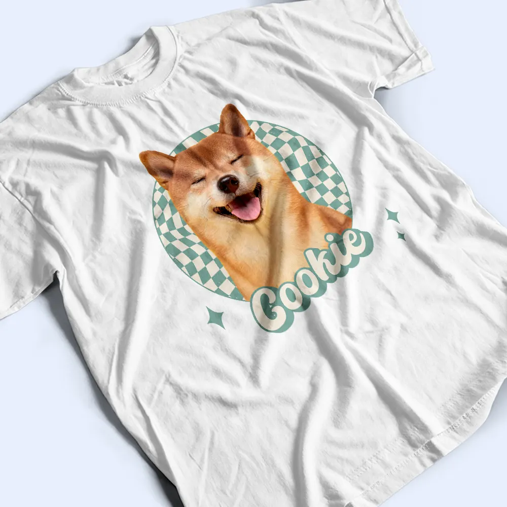 Custom Photo Vintage Dog Cat Pet - Personalized T Shirt - Image 4