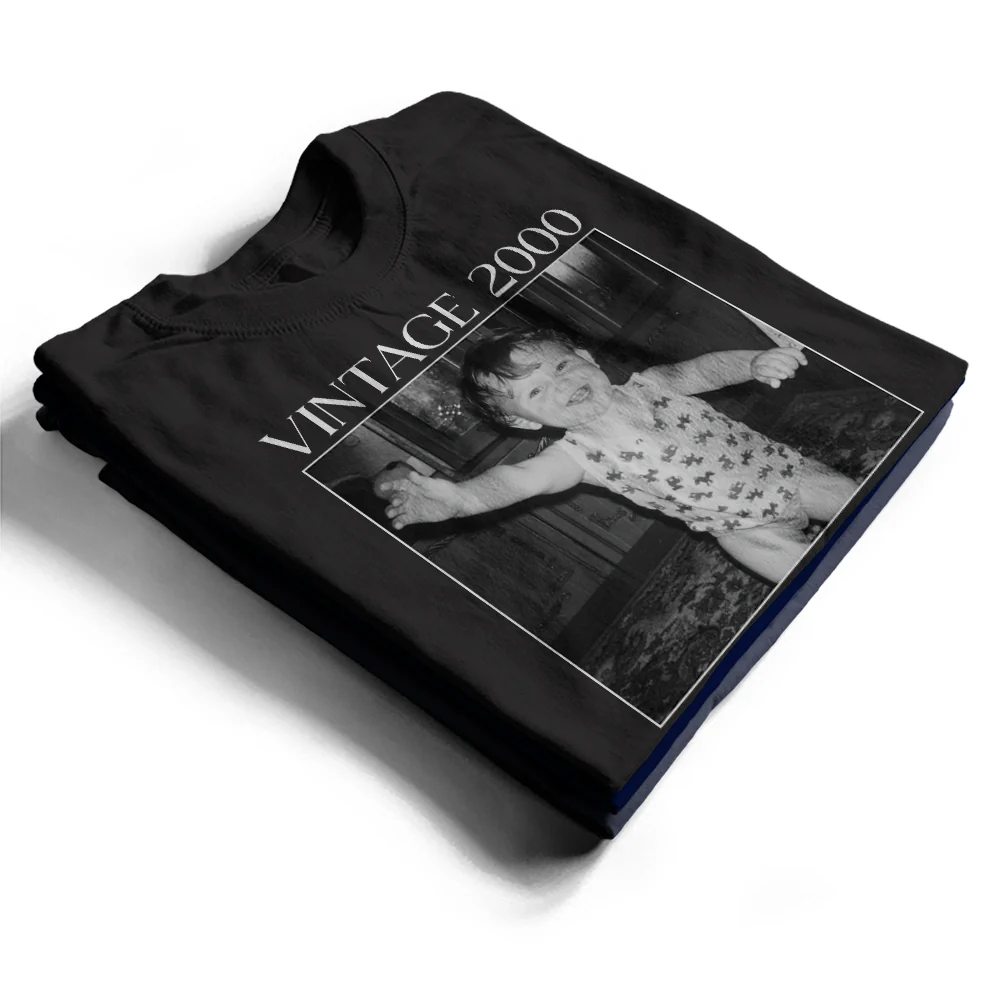 Custom Photo Vintage Image And Year - Personalized T Shirt - Image 2