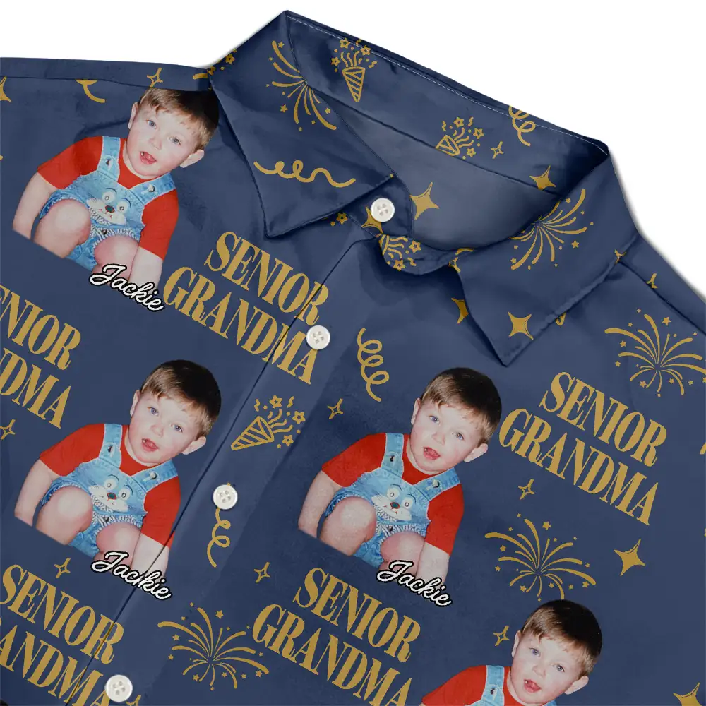 Custom Photo Vintage Senior Family - Personalized Hawaiian Shirt - Image 6