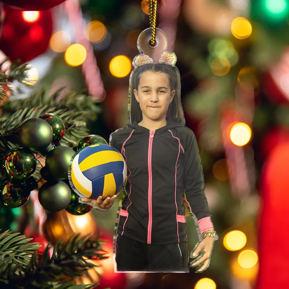 Custom Photo Volleyball Player Team - Personalized Acrylic Photo Ornament - Image 6