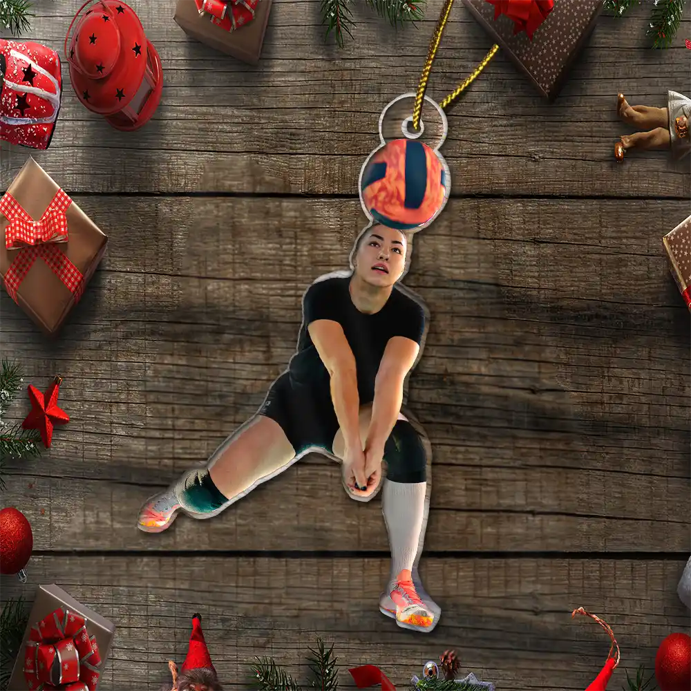 Custom Photo Volleyball Player Team - Personalized Acrylic Photo Ornament - Image 7