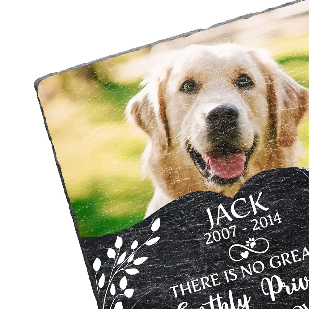 Custom Photo We Loved You With All Our Heart - Personalized Rectangle Memorial Garden Stone - Image 2