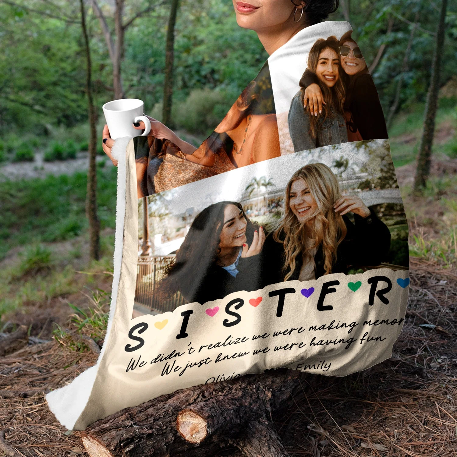 Custom Photo We Were Having Fun - Gift For Bestie - Personalized Fleece Blanket To Grow An Old Friend - Gift For Bestie - Personalized Fleece Blanket - Image 3
