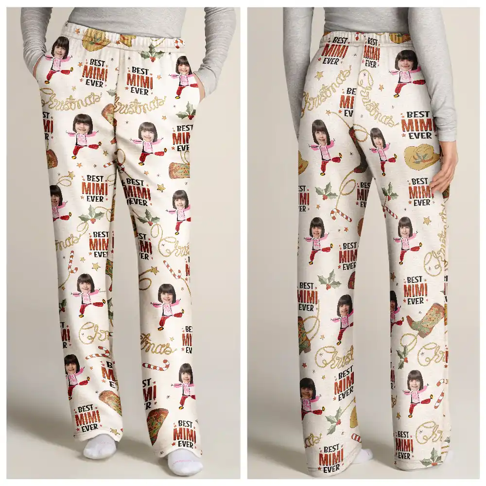 Custom Photo Western Christmas Best Mom Dad - Personalized Sweatpants - Image 4