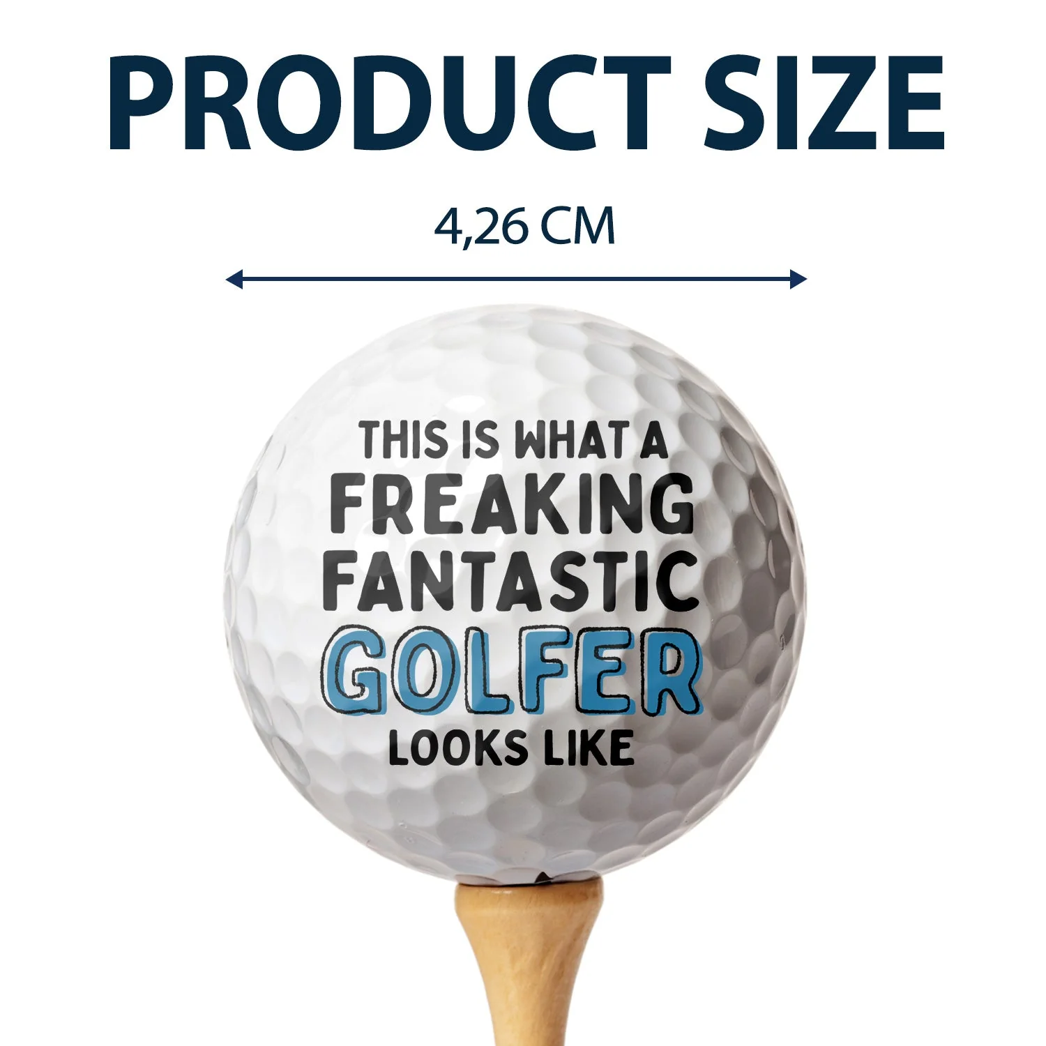Custom Photo What A Freaking Fantastic Golfer - Funny Gift For Dad, Step Dad, Father-in-law, Grandpa, Uncle - Personalized Golf Ball - Image 5