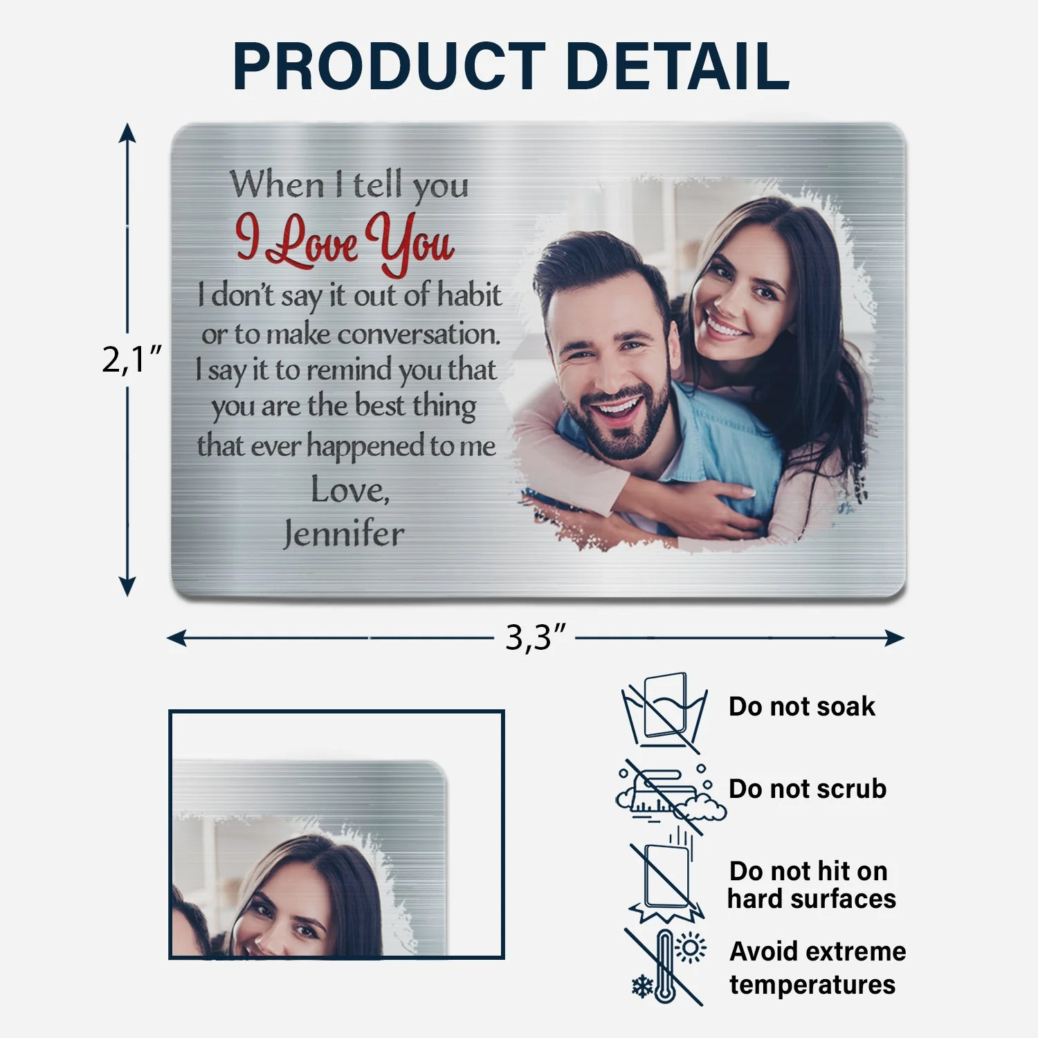 Custom Photo When I Tell You I Love You - Gift For Couples, Husband, Wife - Personalized Aluminum Wallet Card - Image 4