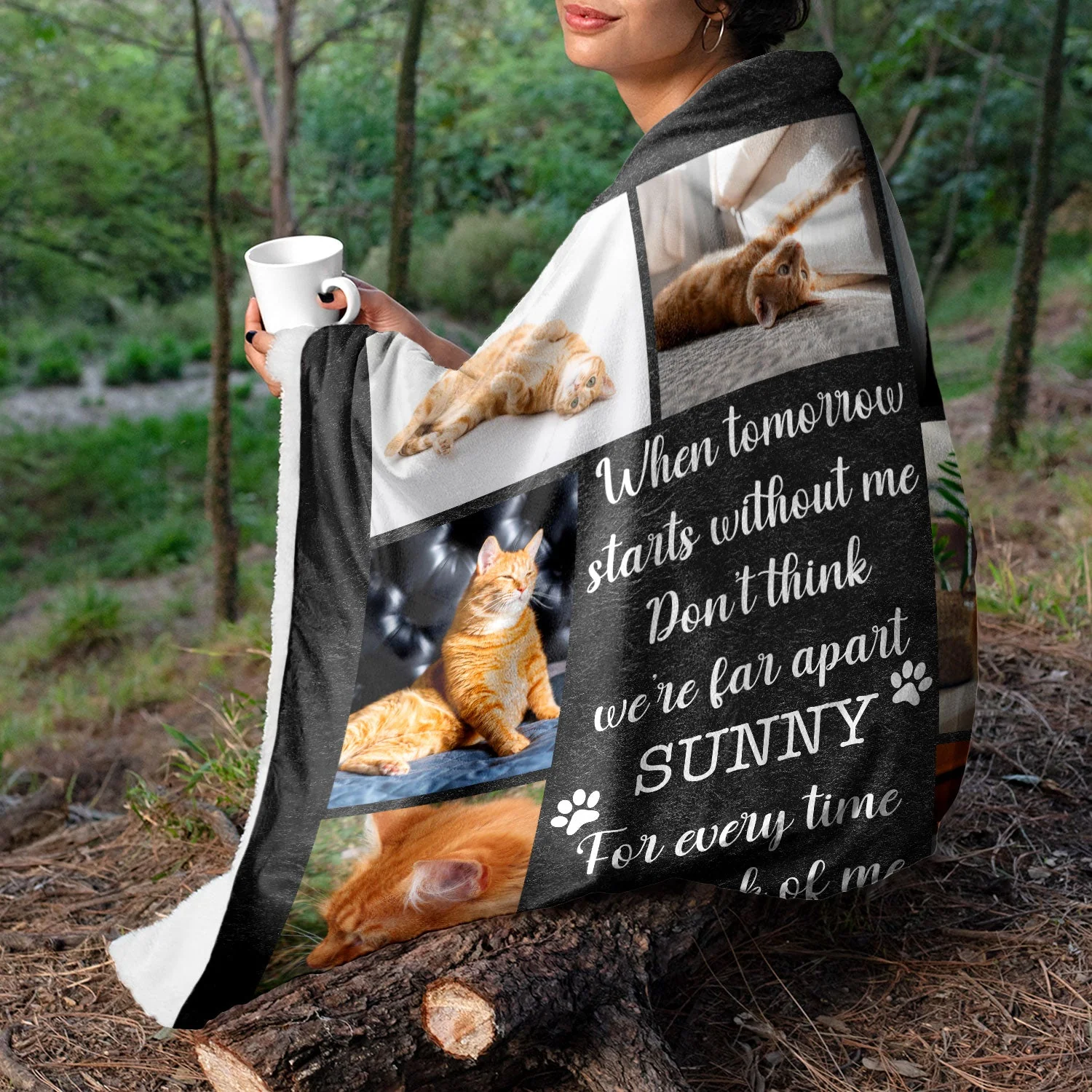 Custom Photo When Tomorrow Starts Without Me - Pet Memorial Gift - Personalized Fleece Blanket - Image 3