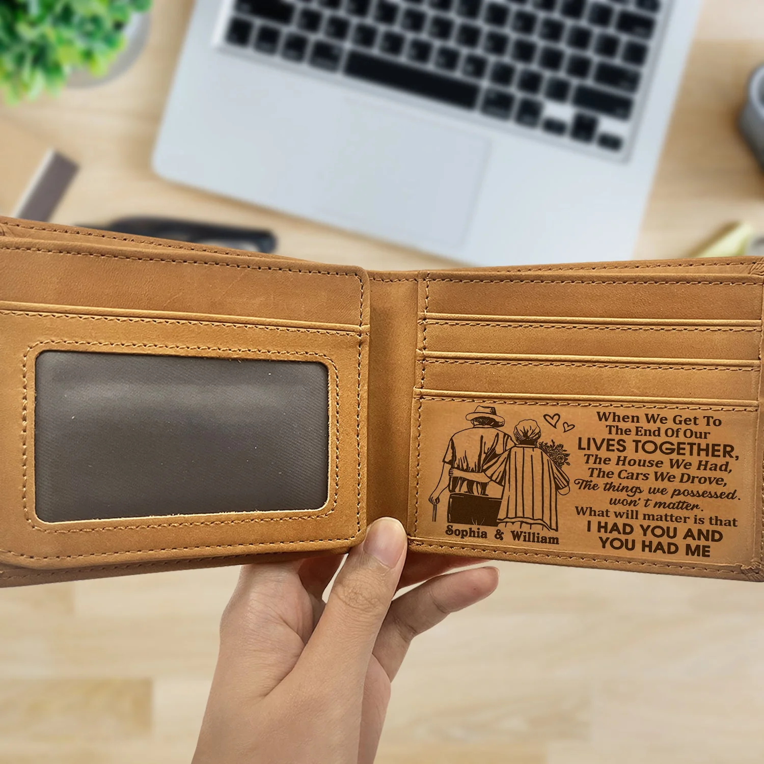 Custom Photo When We Get To The End Of Our Life - Anniversary Gift For Spouse, Husband, Wife, Old Couple - Personalized Bifold Wallet - Image 2