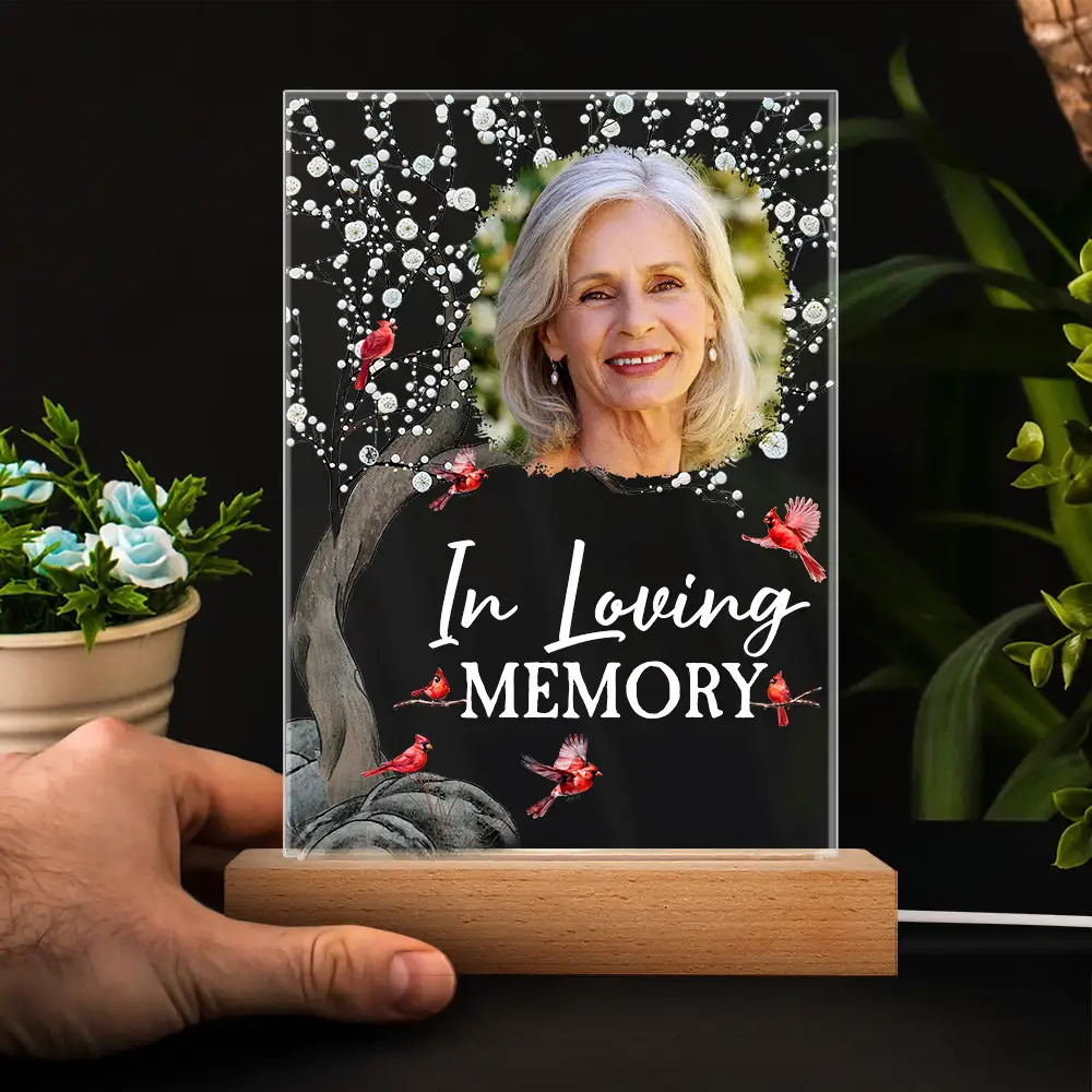 Custom Photo When You Miss Me Have No Fear Memorial - Personalized 3D Led Light Wooden Base - Image 4