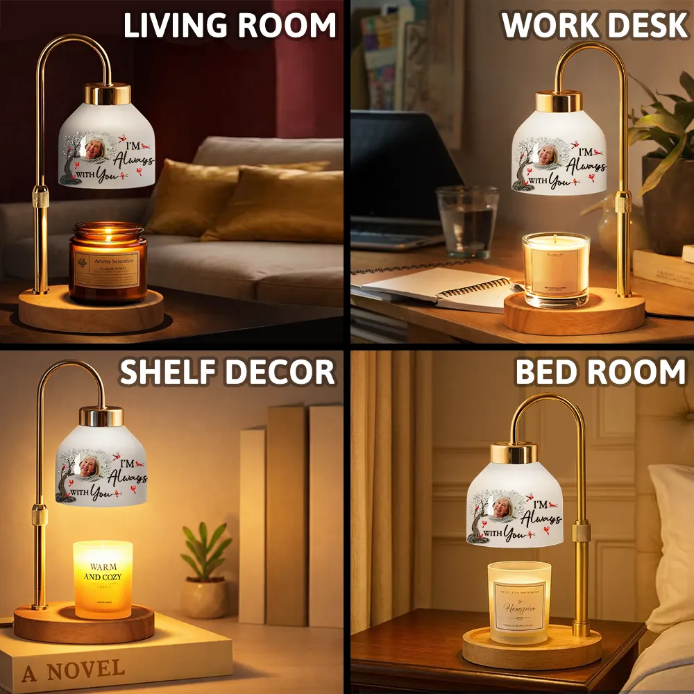 Custom Photo When You Miss Me Have No Fear Memorial - Personalized Candle Warmer Lamp - Image 5