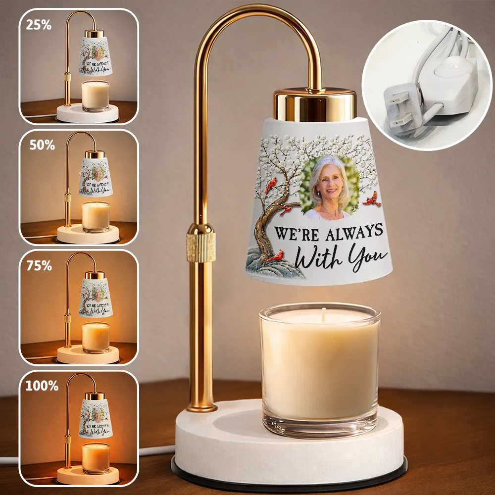 Custom Photo When You Miss Me Have No Fear Memorial - Personalized Truncated Cone Candle Warmer - Image 3