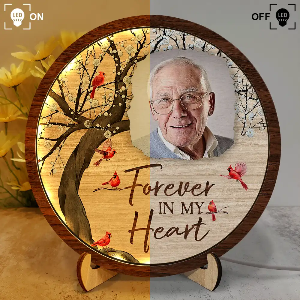 Custom Photo When You Miss Me Have No Fear - Personalized LED Light Wooden Plaque - Image 3